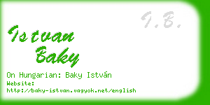 istvan baky business card