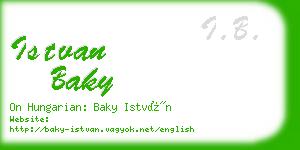 istvan baky business card